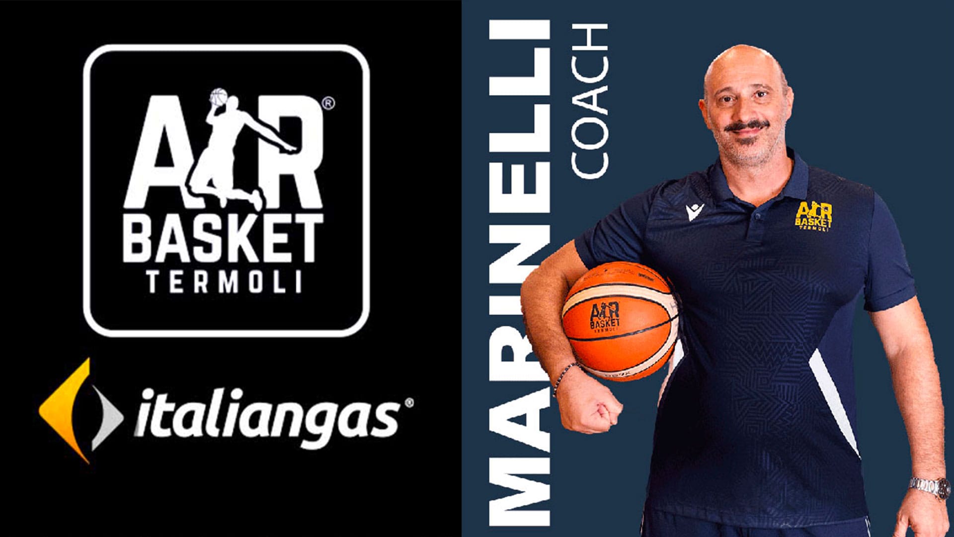 COL COACH LUIGI MARINELLI L'AIR BASKET TERMOLI ALZA L'ASTICELLA